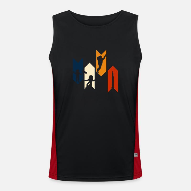 Vintage Retro Astronaut - Astronaut Geschenkidee Funktionelles Kontrast-Tank Top für Männer 
