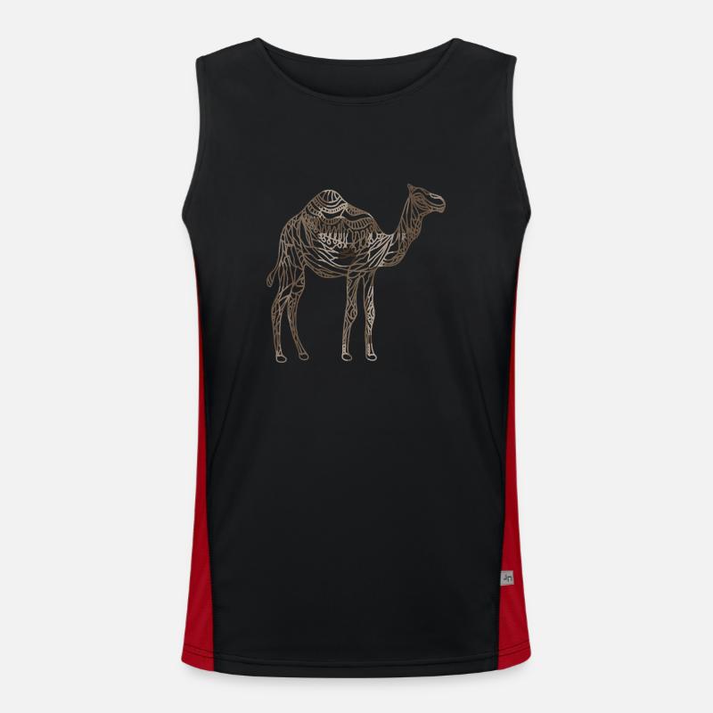 Kamel Funktionelles Kontrast-Tank Top für Männer 