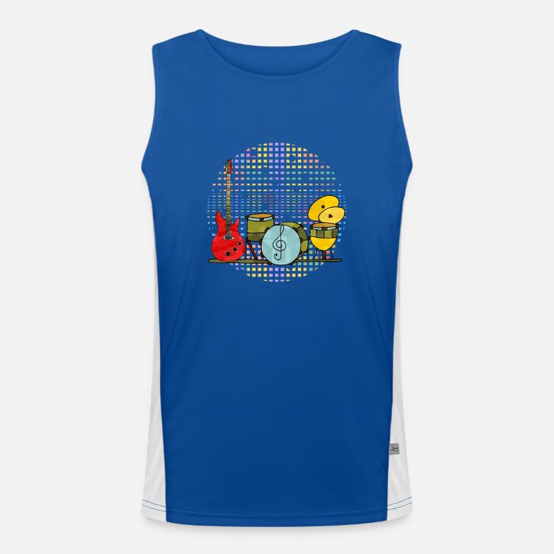 Musical Instruments Men's Functional Contrast Tank Top 