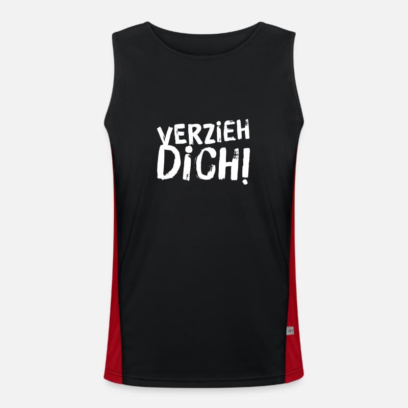 hau einfach ab Funktionelles Kontrast-Tank Top für Männer 