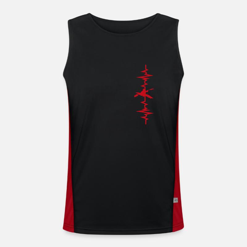 Rowing heartbeat Men's Functional Contrast Tank Top 