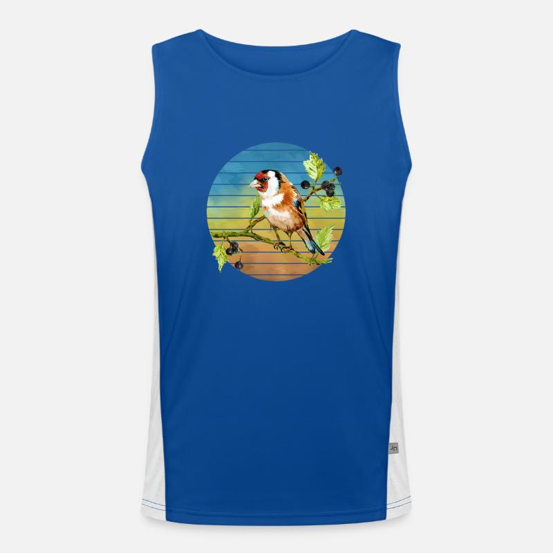 Bunter Vogel Funktionelles Kontrast-Tank Top für Männer 