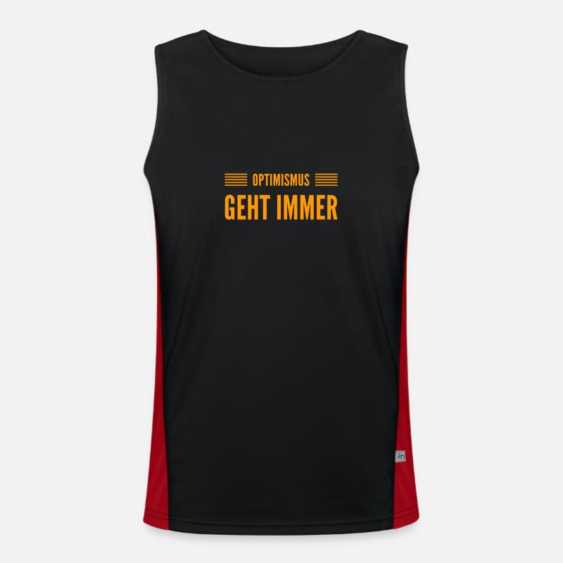 Optimismus ist mein Ding Funktionelles Kontrast-Tank Top für Männer 