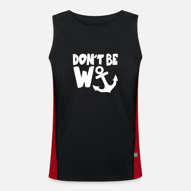 Sei kein Wichser Funktionelles Kontrast-Tank Top für Männer 