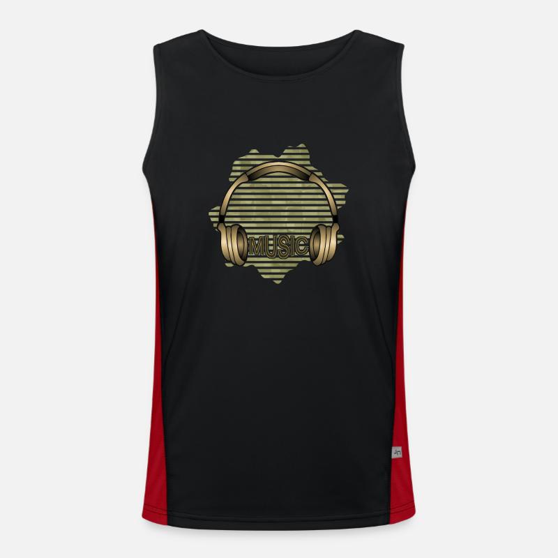 Kopfhörer Funktionelles Kontrast-Tank Top für Männer 