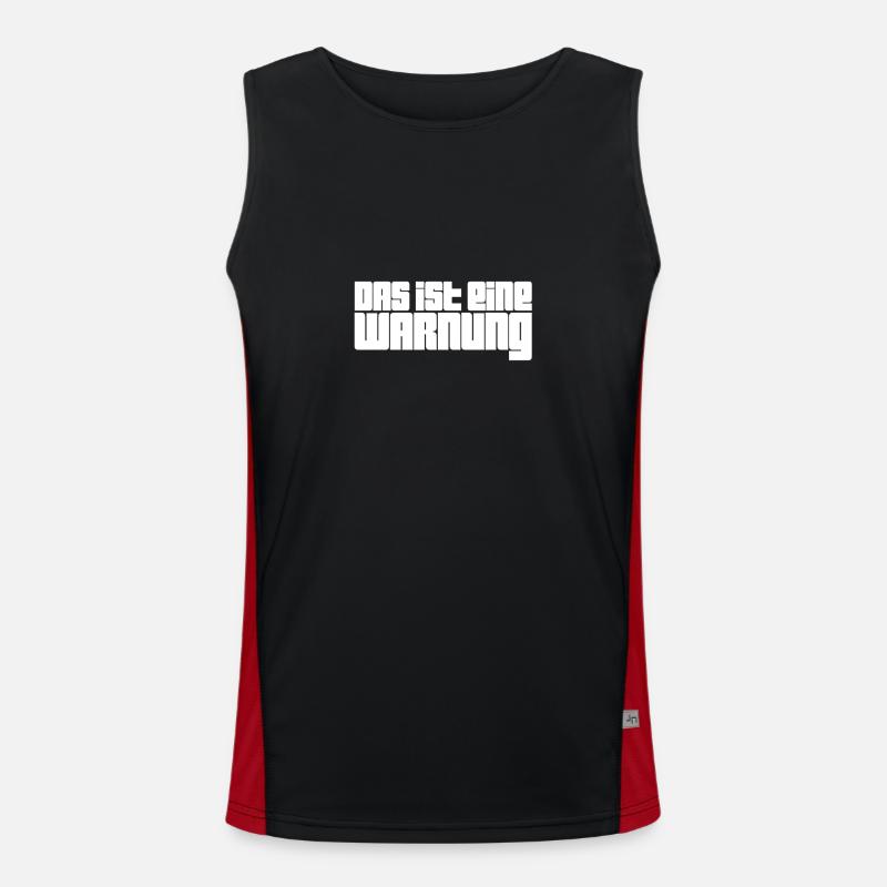 das ist eine Warnung Funktionelles Kontrast-Tank Top für Männer 