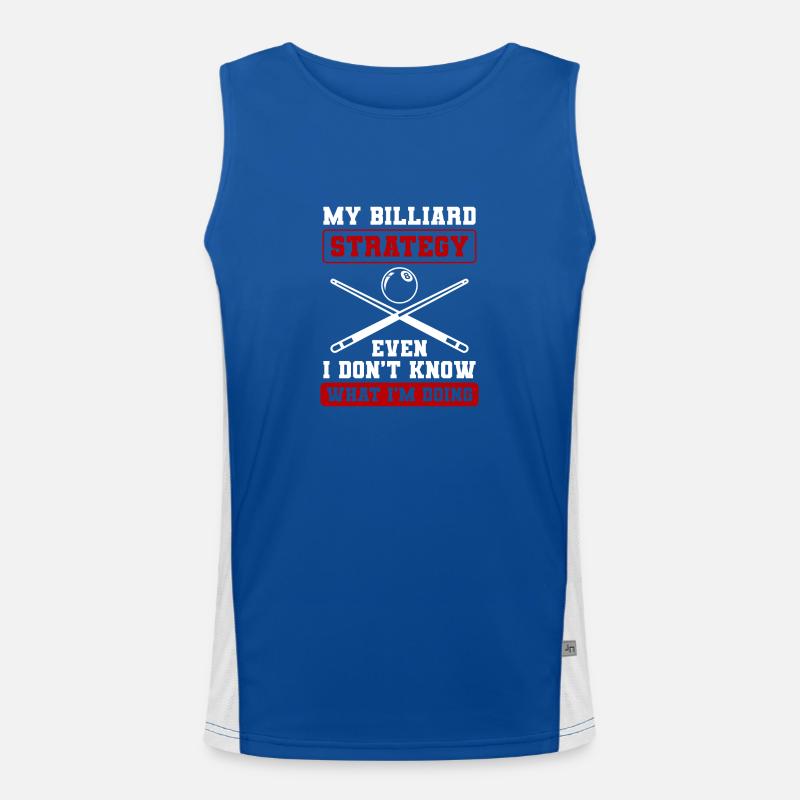 Billiards Training Cue Billiard Balls Men's Functional Contrast Tank Top 