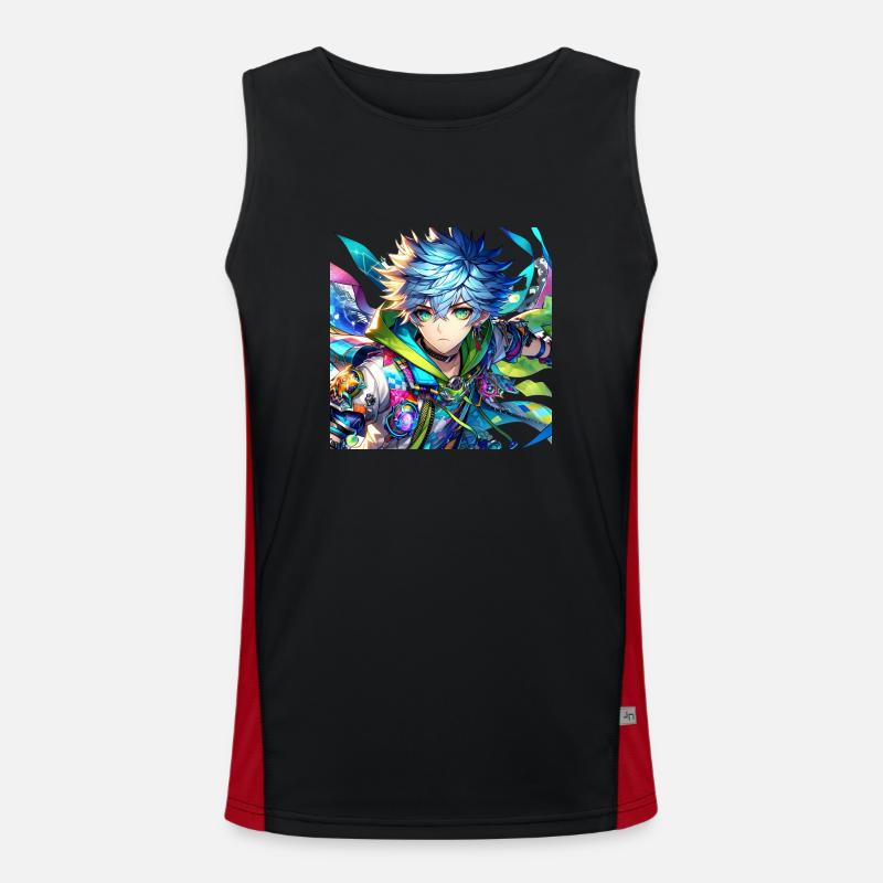 Manga Anime Junge Funktionelles Kontrast-Tank Top für Männer 