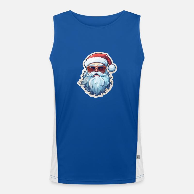 Weihnachtsmann - Illustration Funktionelles Kontrast-Tank Top für Männer 