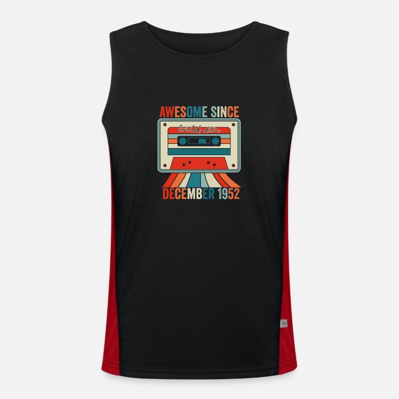 Dezember 1952 - Großartig seit Dezember 1952 Funktionelles Kontrast-Tank Top für Männer 