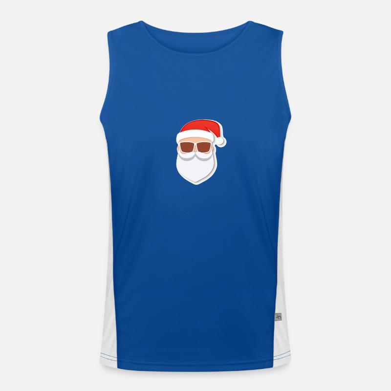 Weihnachtsmann - Illustration Funktionelles Kontrast-Tank Top für Männer 