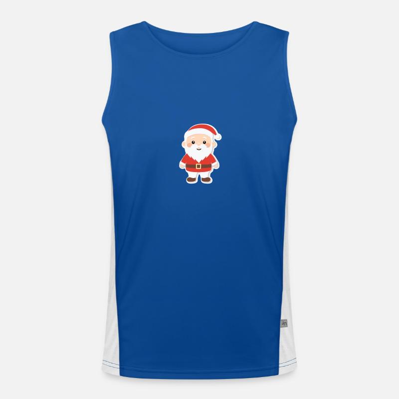 Weihnachtsmann - Illustration Funktionelles Kontrast-Tank Top für Männer 