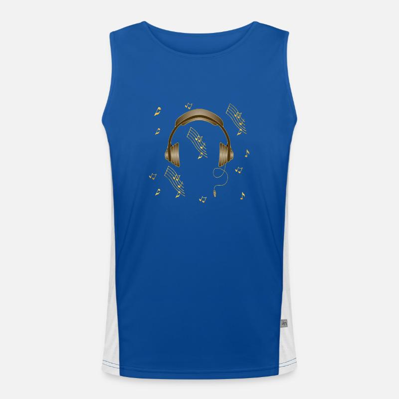 Kopfhörer Funktionelles Kontrast-Tank Top für Männer 