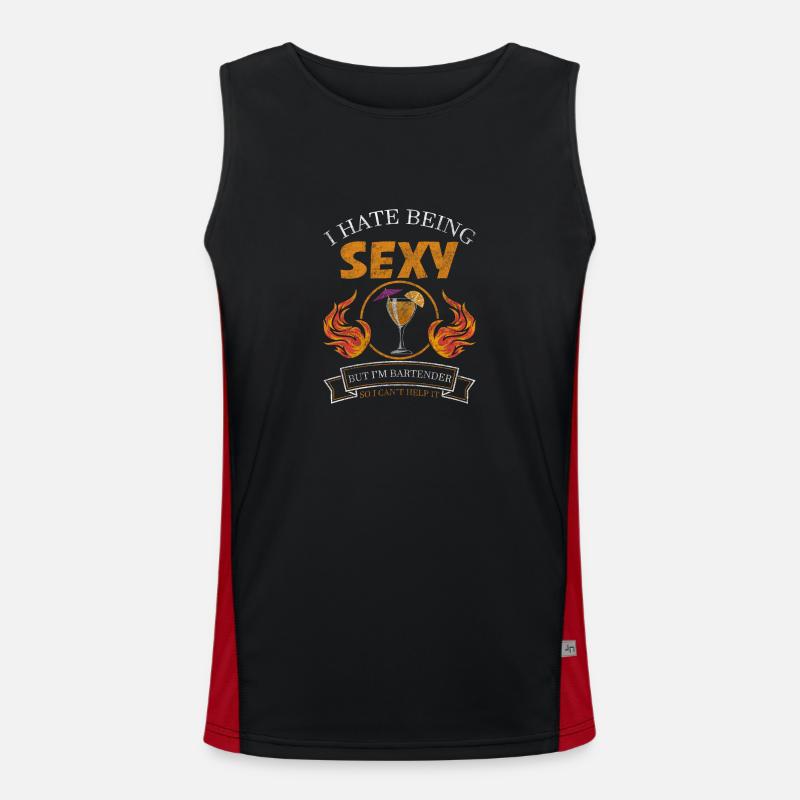 Bar Alcohol Mixed Drink Men's Functional Contrast Tank Top 