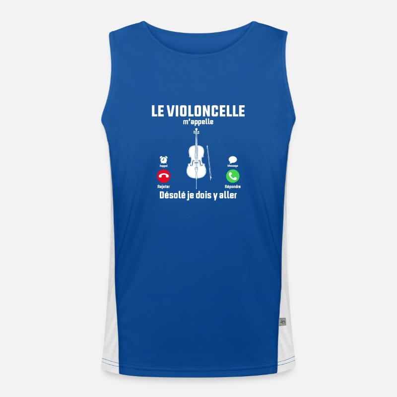 Le violoncelle m'appelle Cadeau violoncelliste Débardeur respirant contrasté Homme 