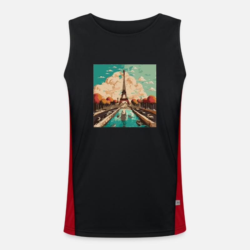 La Tour Eiffel à Paris Débardeur respirant contrasté Homme 
