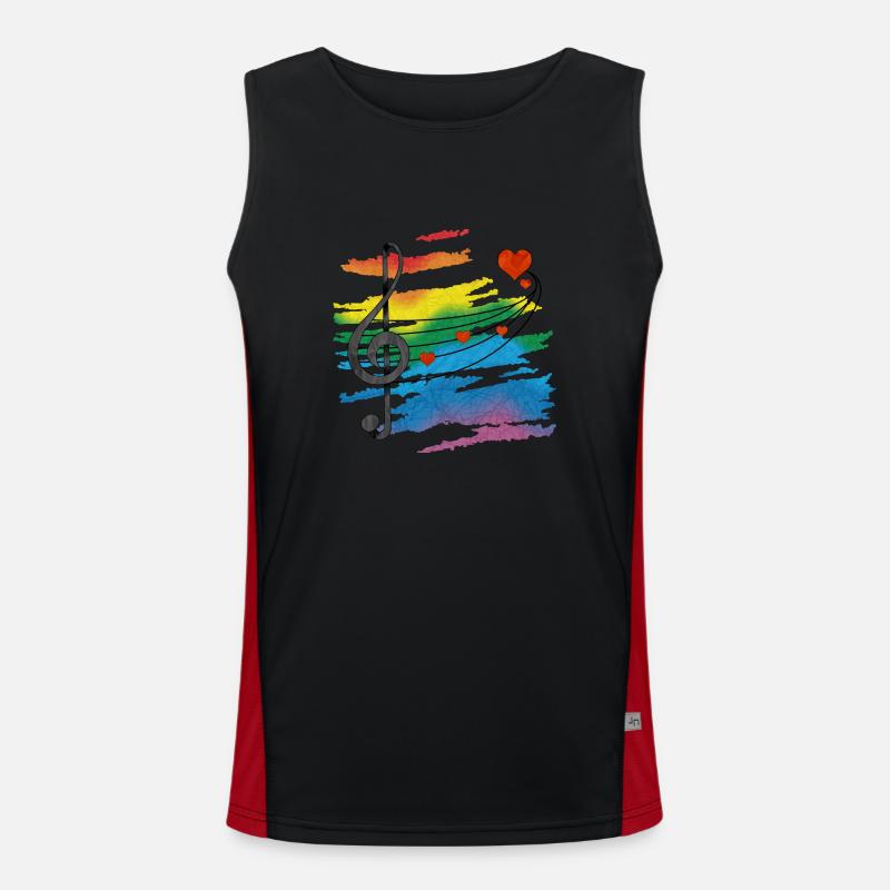 Musik Funktionelles Kontrast-Tank Top für Männer 
