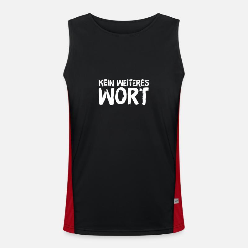 halt die Klappe Funktionelles Kontrast-Tank Top für Männer 