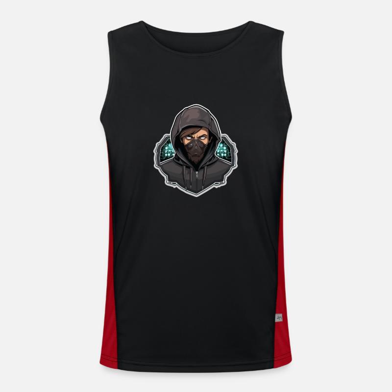Ethical Hacker - Illustration Men's Functional Contrast Tank Top 