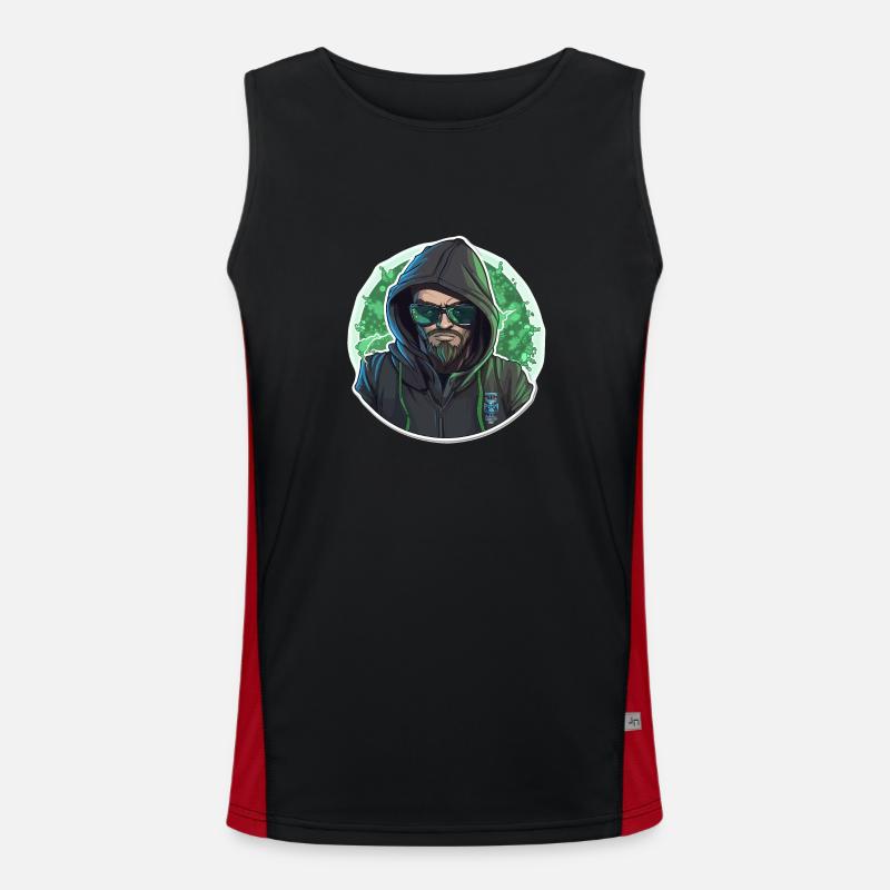 Ethical Hacker - Illustration Men's Functional Contrast Tank Top 
