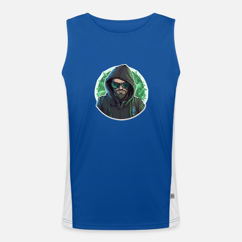 Ethical Hacker - Illustration Funktionelles Kontrast-Tank Top für Männer 