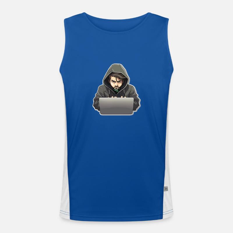 Ethical Hacker - Illustration Funktionelles Kontrast-Tank Top für Männer 