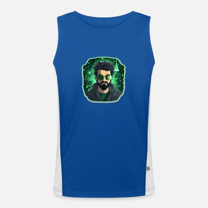 Ethical Hacker - Illustration Men's Functional Contrast Tank Top 