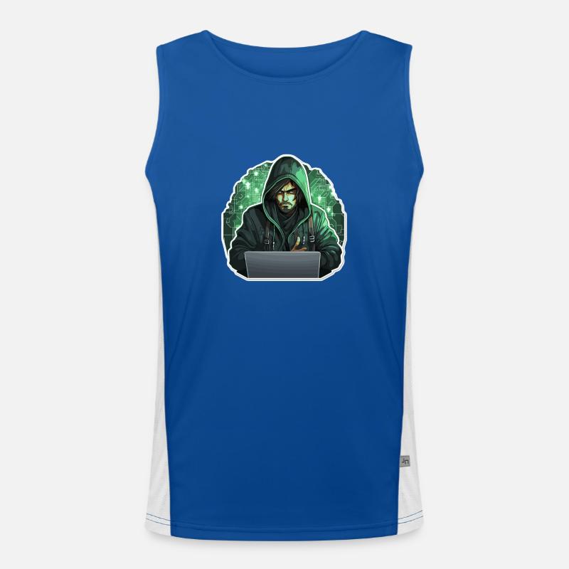 Ethical Hacker - Illustration Funktionelles Kontrast-Tank Top für Männer 