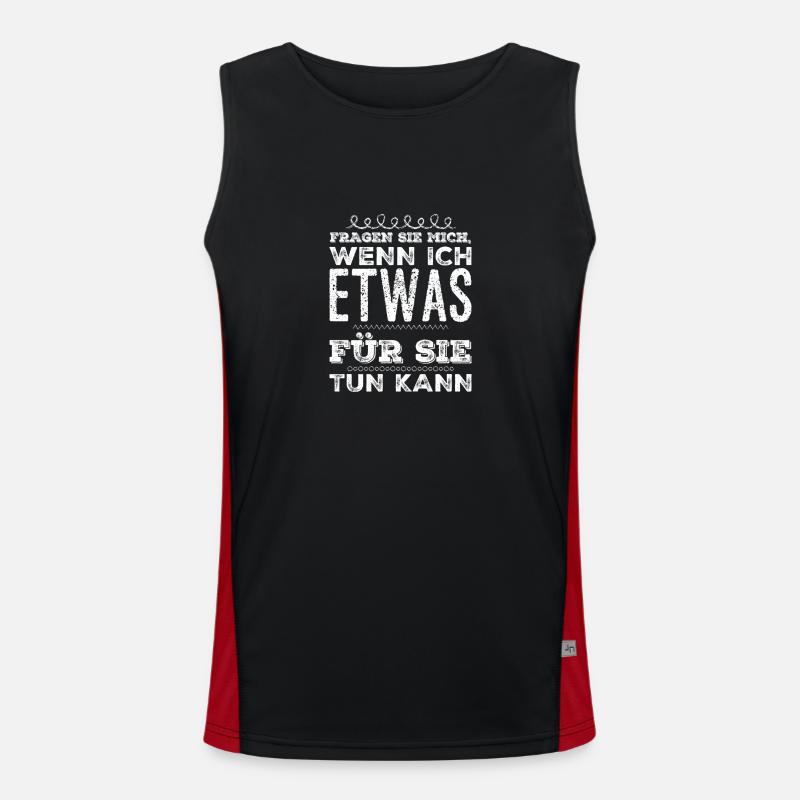 fragen Sie mich Funktionelles Kontrast-Tank Top für Männer 