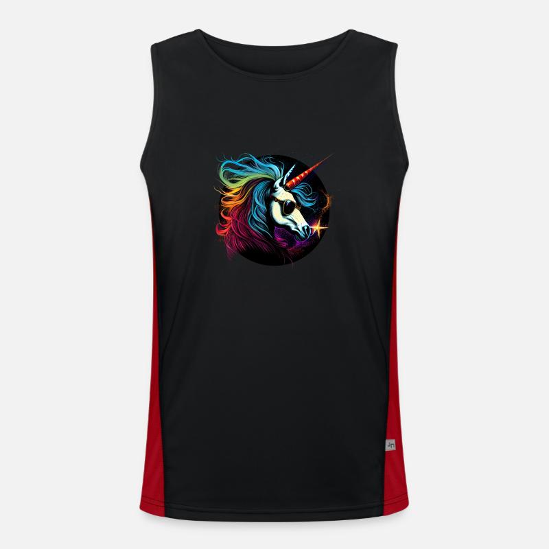 Cool unicorn Men's Functional Contrast Tank Top 