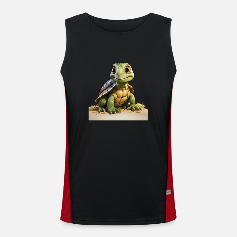 Little Funny Turtle Men's Functional Contrast Tank Top 
