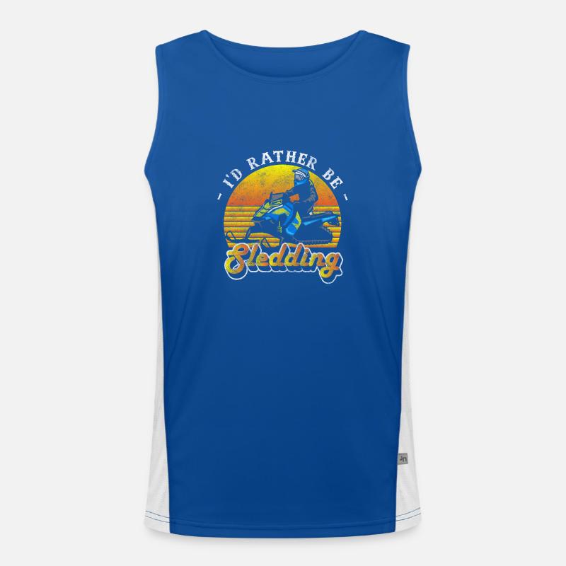 Schlitten Spaß Funktionelles Kontrast-Tank Top für Männer 