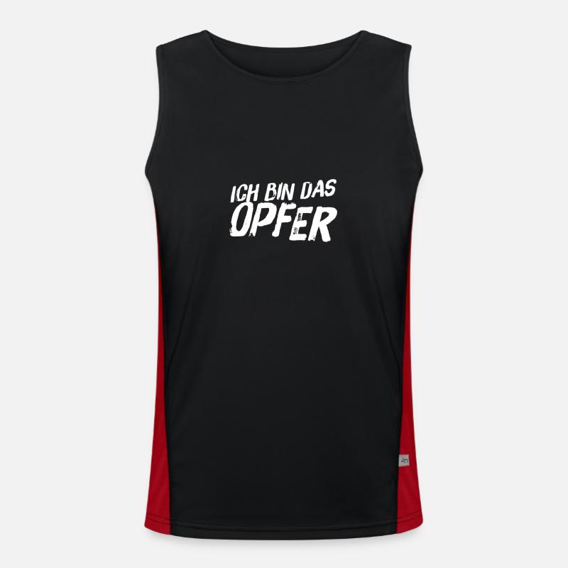 vor dir steht ein Opfer Funktionelles Kontrast-Tank Top für Männer 