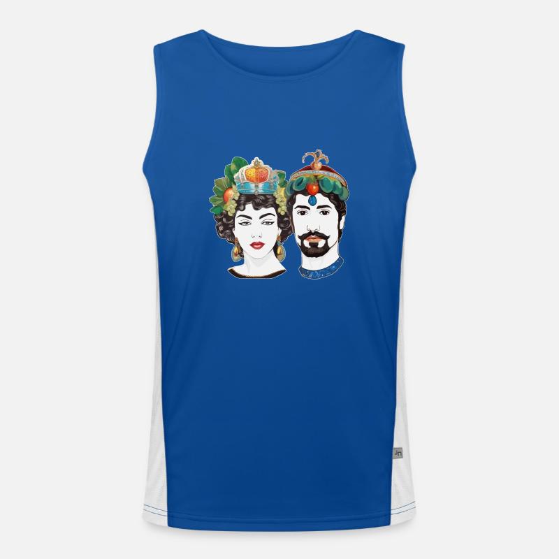 teste di moro Funktionelles Kontrast-Tank Top für Männer 