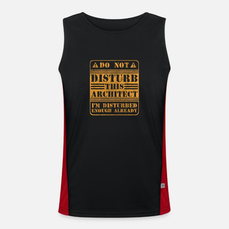 Engineer Architect's Office - Men's Functional Contrast Tank Top  - black/red
