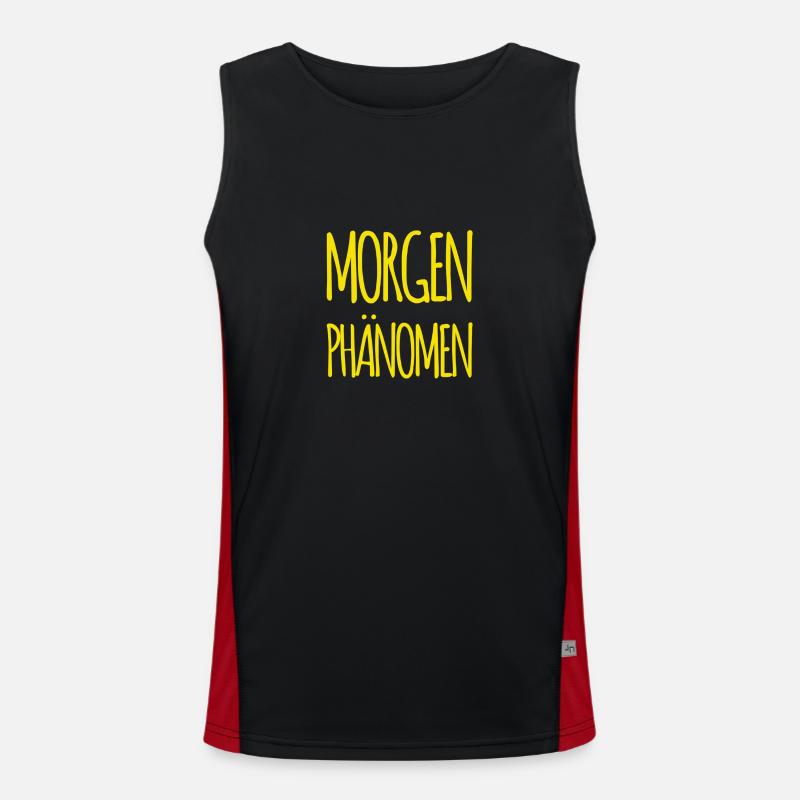 vor dir steht ein Frühaufsteher Funktionelles Kontrast-Tank Top für Männer 