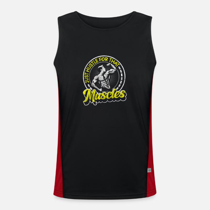 Trainer Muscles Pumper Studio - Men's Functional Contrast Tank Top - black/red