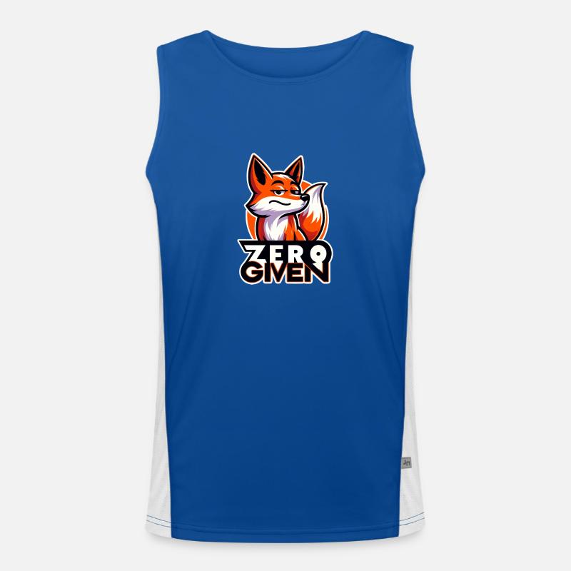 Zero Given - Fuchs Illustration Funktionelles Kontrast-Tank Top für Männer 