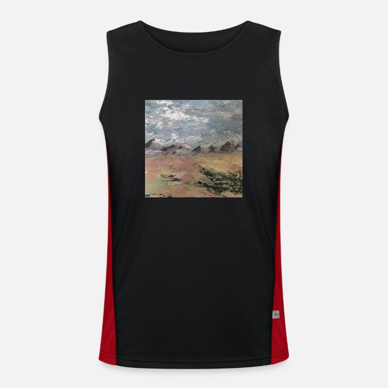 Landschaft mit Bergen Funktionelles Kontrast-Tank Top für Männer 
