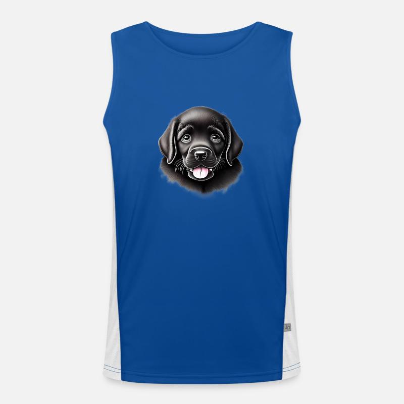 Labrador Retriever Labrador Propriétaire Chiot Débardeur respirant contrasté Homme 