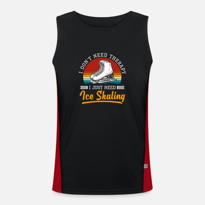 Eislaufen Schlittschuhe Eisbahn Funktionelles Kontrast-Tank Top für Männer 
