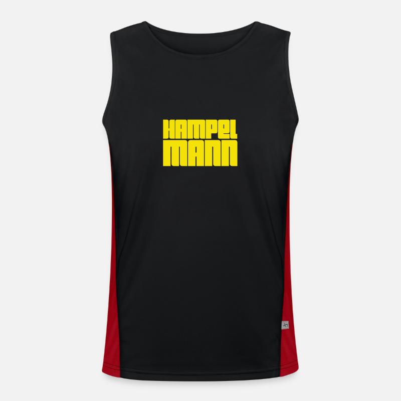 ich bin ein Hampelmann Funktionelles Kontrast-Tank Top für Männer 