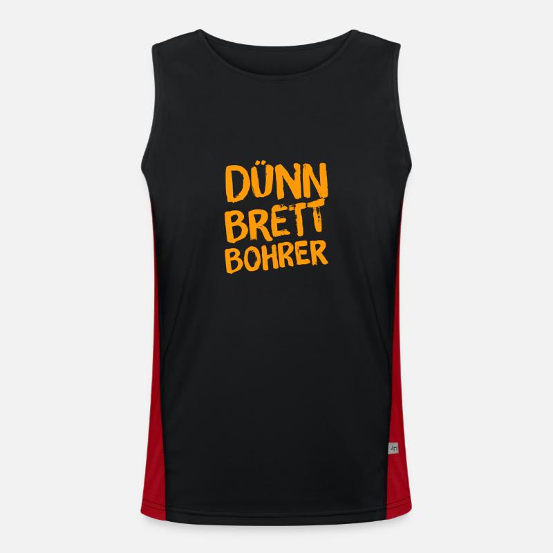 ich bin ein Dünnbrettbohrer Funktionelles Kontrast-Tank Top für Männer 