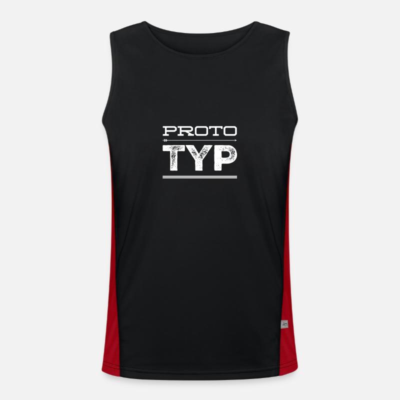 einfach ein Prototyp Funktionelles Kontrast-Tank Top für Männer 