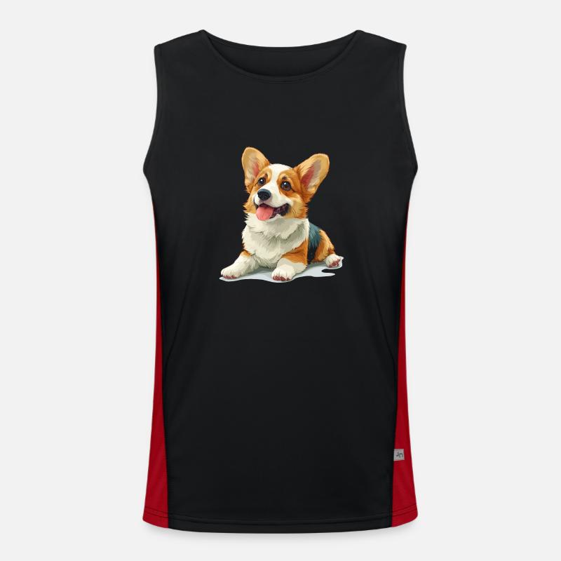 Mignon petit chien Débardeur respirant contrasté Homme 