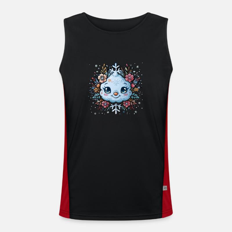 Snowflake for children Men's Functional Contrast Tank Top 