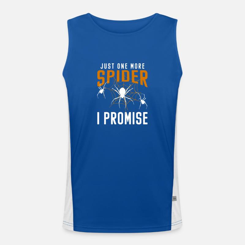 Spiderweb Halloween Bite Men's Functional Contrast Tank Top 