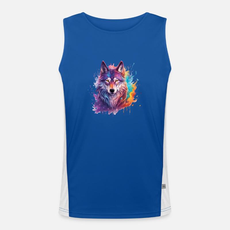 magic wolf Funktionelles Kontrast-Tank Top für Männer 