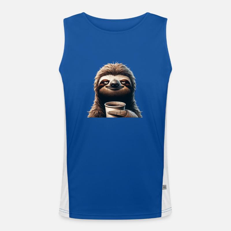 Sloth-Time Funktionelles Kontrast-Tank Top für Männer 