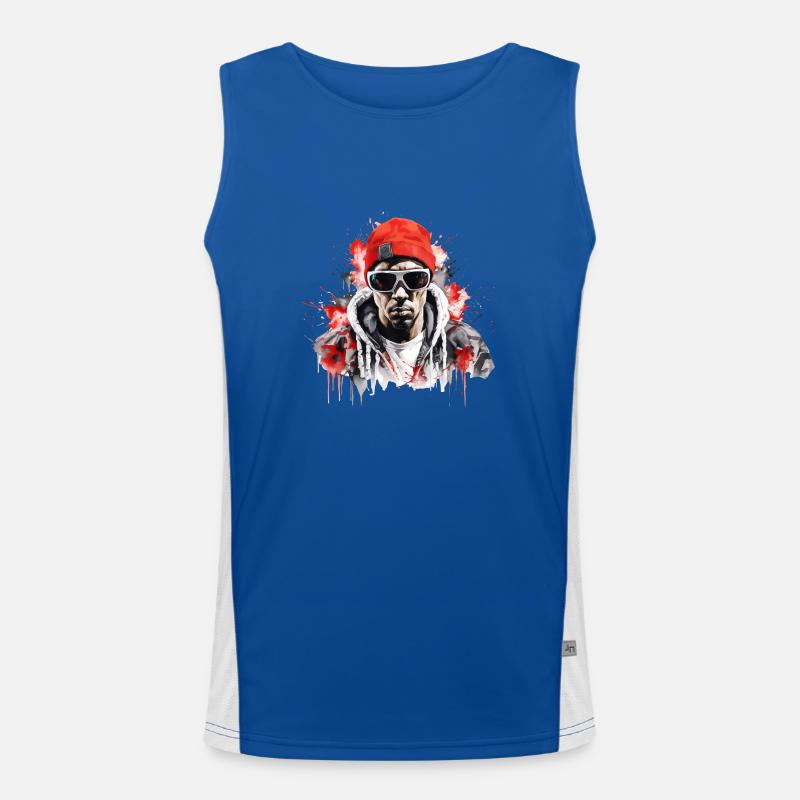 Rapper Graffiti Men's Functional Contrast Tank Top 